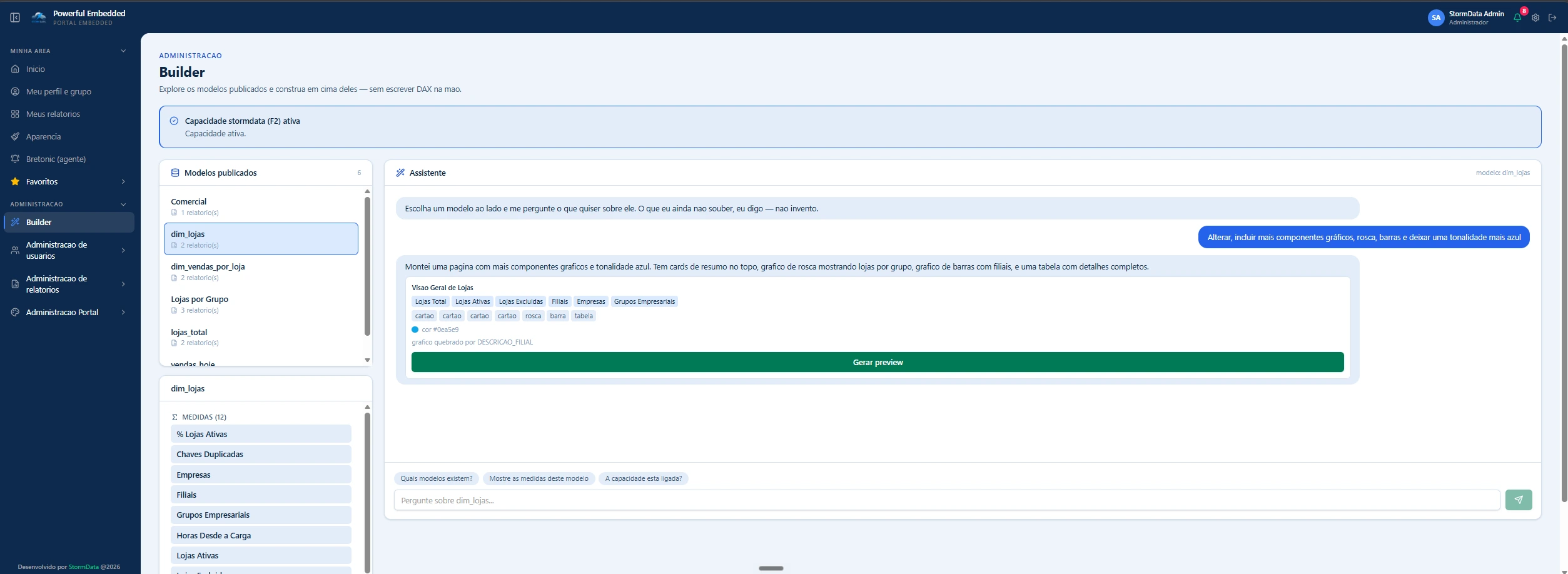 Builder — sem escrever DAX